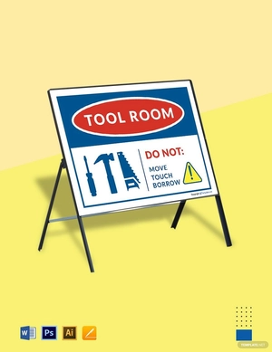 Tool Room Sign Template