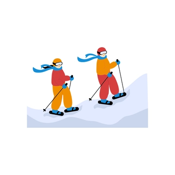 Free Winter Hiking Clipart to Edit Online