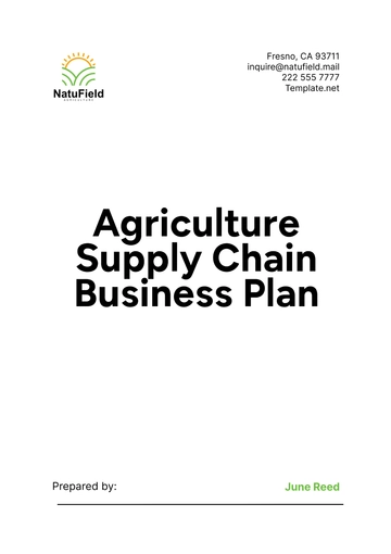 Free Agriculture Supply Chain Business Plan Template to Edit Online