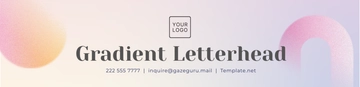 Free Gradient Letterhead Template to Edit Online