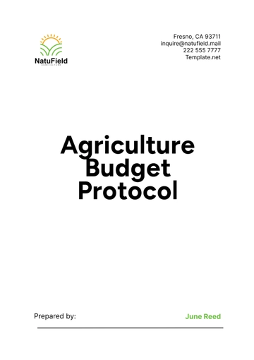 Free Agriculture Budget Protocol Template to Edit Online