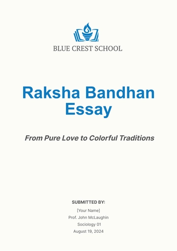 Free Raksha Bandhan Essay Template to Edit Online