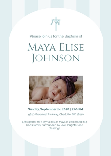 Free Safari Baptism Invitation Template to Edit Online