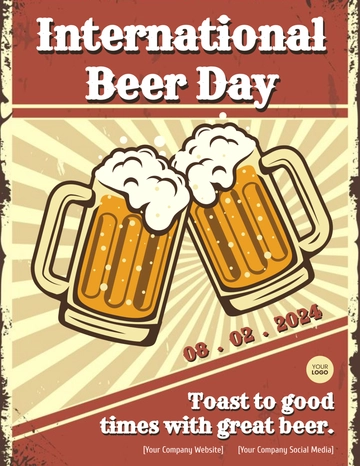 Free International Beer Day Retro Flyer Template to Edit Online Free International Beer Day Retro Flyer Template to Edit Online