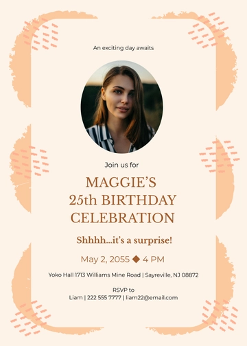 Free Surprise Birthday Invitation Template With Photo to Edit Online