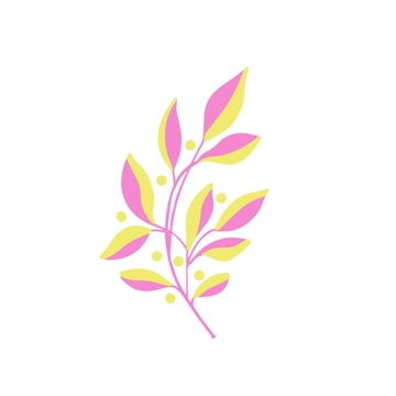 Free Yellow and Pink Leaves Clipart to Edit Online