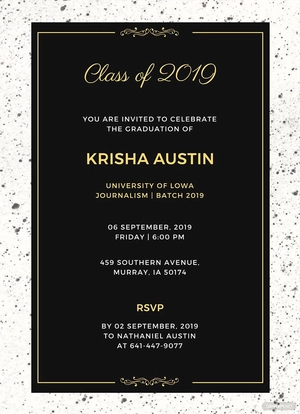 Graduation Announcement Invitation Template