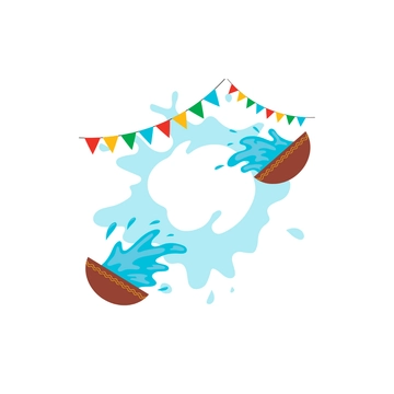 Free Songkran Festival Clipart to Edit Online