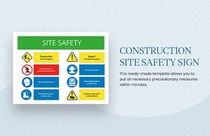 Construction Site Safety Sign Template
