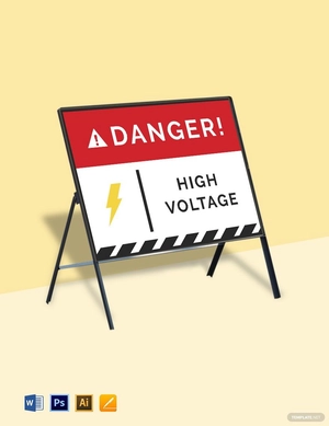 Danger Electricity Sign Template