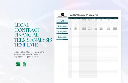 Legal Contract Financial Terms Analysis Template