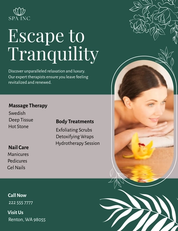 Free Spa Marketing Flyer Template to Edit Online | Template.net