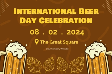 Free International Beer Day Celebration Banner Template to Edit Online Free International Beer Day Celebration Banner Template to Edit Online