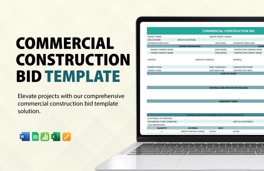 Commercial Construction Bid Template