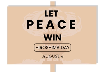 Free Hiroshima Day Pluck Card Template to Edit Online