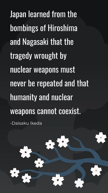 Free Hiroshima Day Quote Template to Edit Online