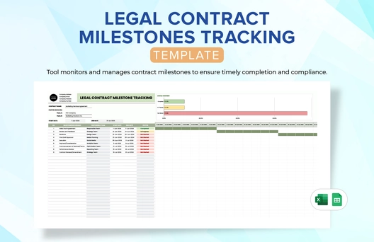 Legal Contract Milestones Tracking Template