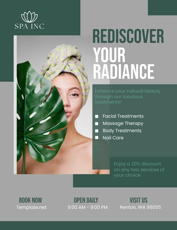 Free Beauty Spa Promotional Flyer Template