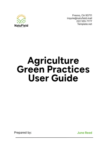 Free Agriculture Green Practices User Guide Template to Edit Online