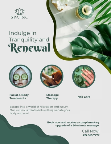 Free Luxury Beauty Spa Flyer Template to Edit Online