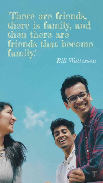 Free Friendship Day Family Quote Template to Edit Online