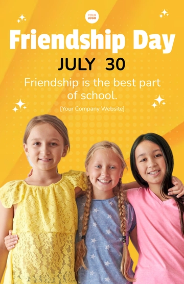 Free Friendship Day Poster for School Template to Edit Online