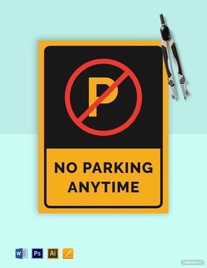 No Parking Sign Template
