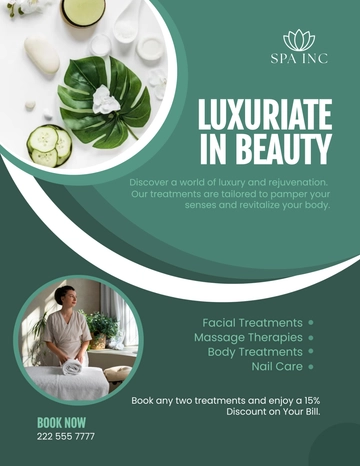 Free Spa Treatment Flyer Template to Edit Online