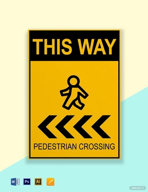 Pedestrian Arrow Sign Template