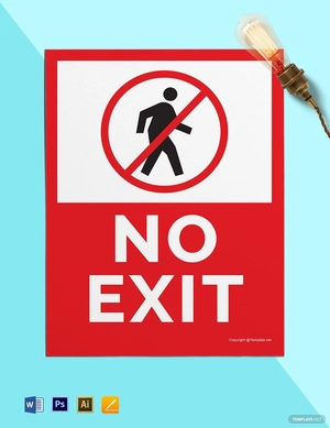 No Exit Sign Template