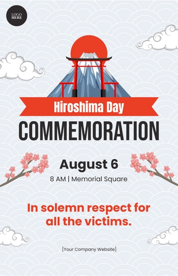 Free Hiroshima Day Poster Template to Edit Online