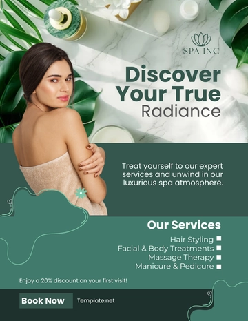 Free Beauty Salon and Spa Flyer Template
