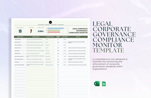 Legal Corporate Governance Compliance Monitor Template Legal Corporate Governance Compliance Monitor Template