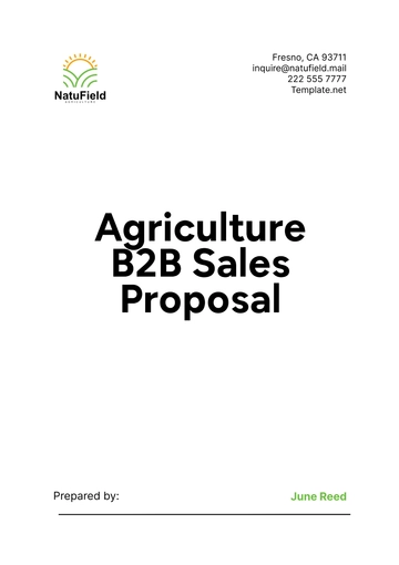 Free Agriculture B2B Sales Proposal Template to Edit Online