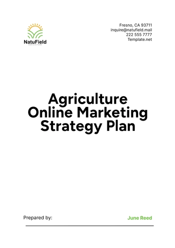 Free Agriculture Online Marketing Strategy Plan Template to Edit Online