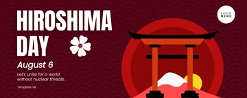 Free Hiroshima Day Discord Banner Template to Edit Online
