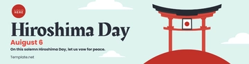 Free Hiroshima Day Website Banner Template to Edit Online