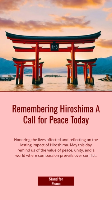 Free Hiroshima Day Facebook Story Template to Edit Online