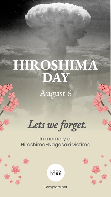Free Hiroshima Day Instagram Story Template to Edit Online