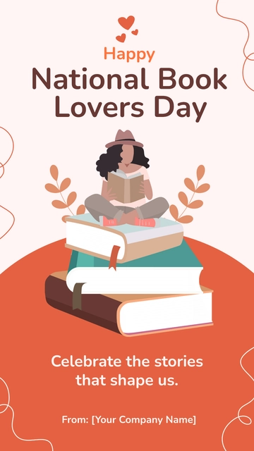 Free National Book Lovers Day Instagram Story Template to Edit Online