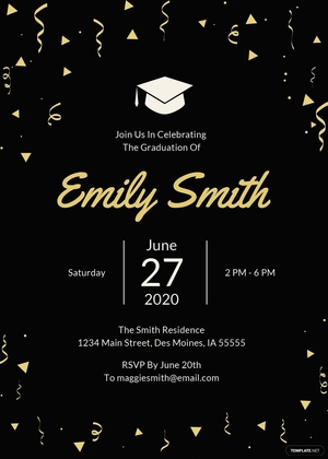 Sample Graduation Invitation Template