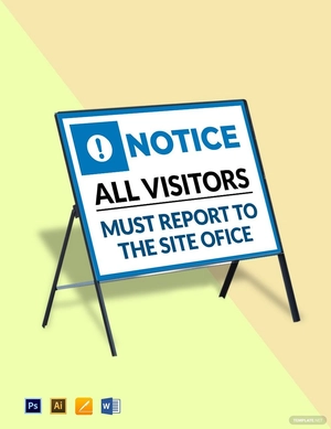 All Visitors Report Site Office Sign Template