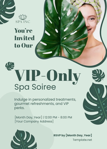 Free Spa VIP Invitation Template