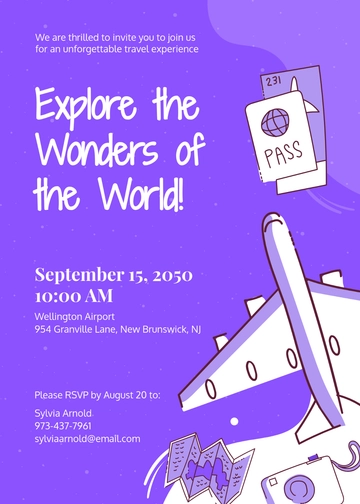 Travel Invitation Template - Edit Online & Download