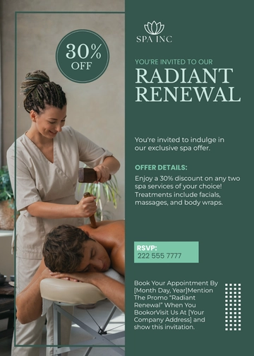 Free Spa Special Offer Invitation Template