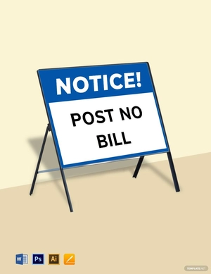 Notice - Post No Bills Sign Template
