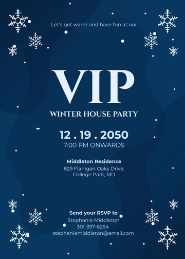 Free VIP Winter Party Invitation Template to Edit Online