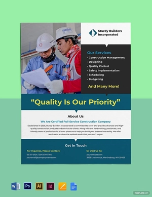 Sample Construction Leaflet Template