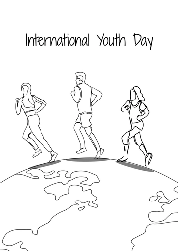 Free International Youth Day Drawing Template to Edit Online