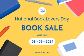 Free National Book Lovers Day Sale Banner Template to Edit Online